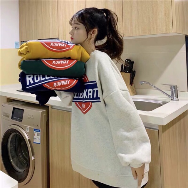 Áo sweater nỉ bông Rollerskat M339[Kèm hình thật]