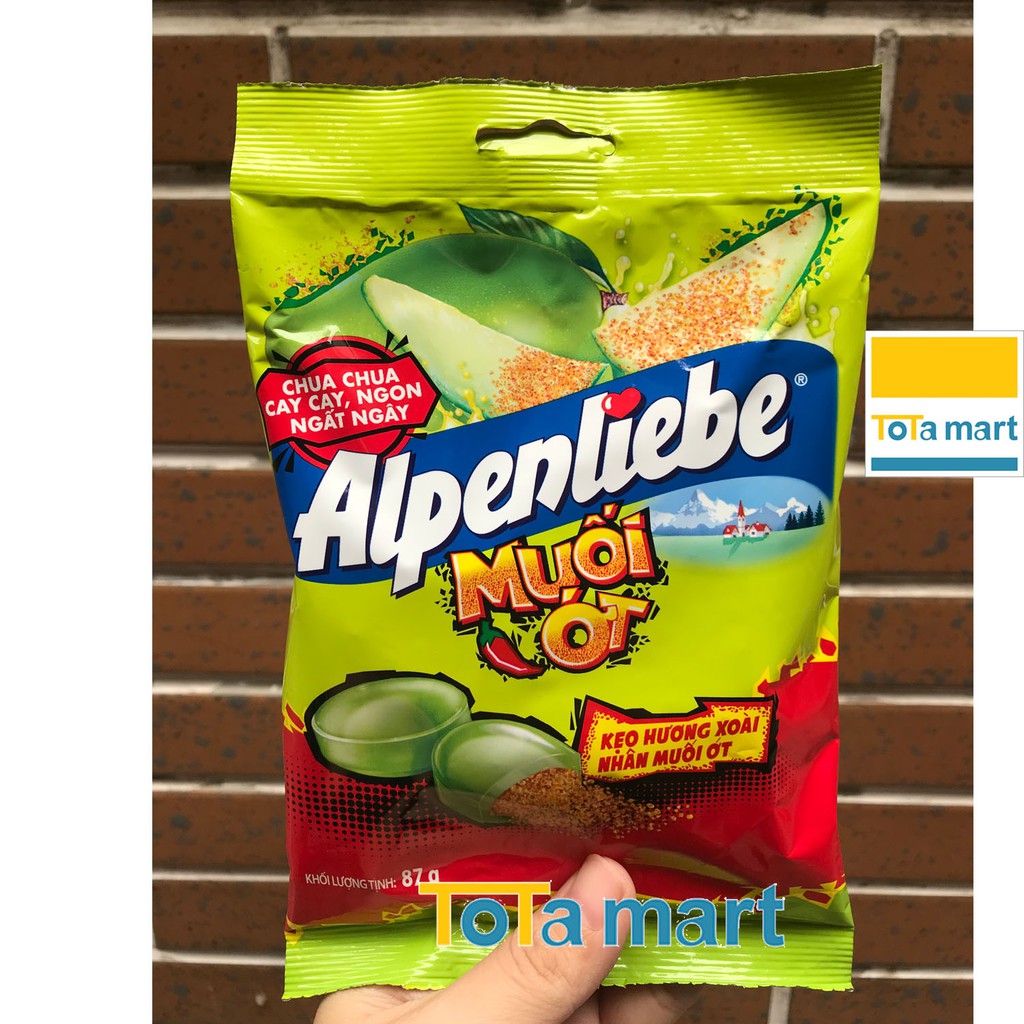 Kẹo xoài non muối ớt ALPENLIEBE gói 87g. NSX: 3/2021