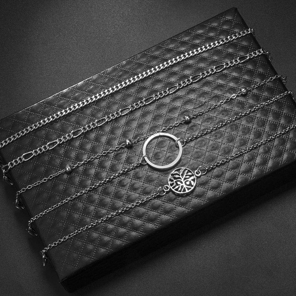 Set 5 Vòng Tay Hợp Kim Thiết Kế Tinh Xảo Cho Nữ