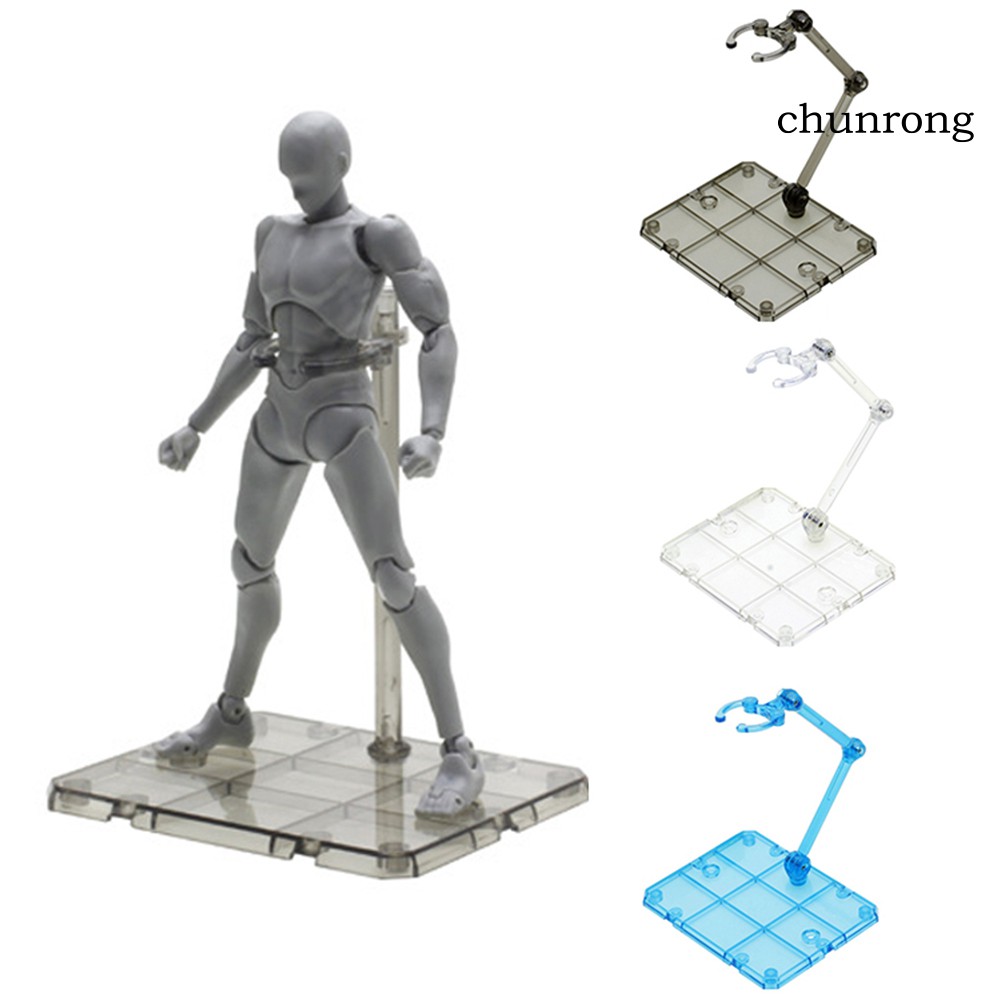 CR+Clear Action Figure Holder Display Stand Base for HG RG S-D SHF Gundam Model Toy