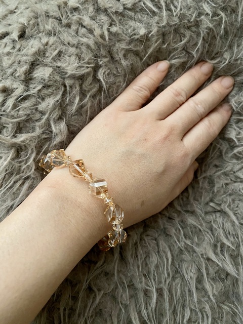 Lắc tay pha lê hạt lựu 12mm