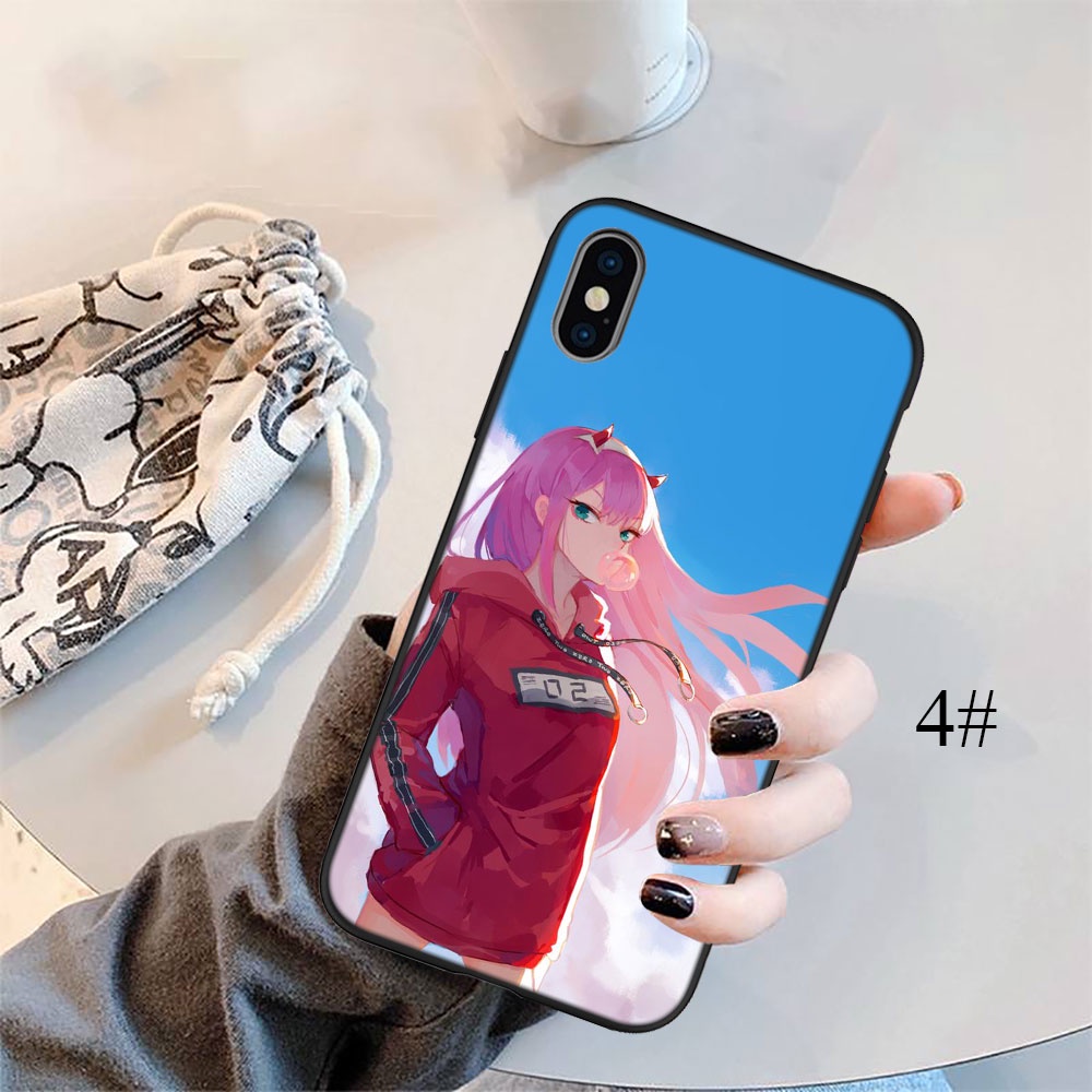 Ốp Điện Thoại Silicon Dẻo in Hình Darling in the FranXX Zero Two FO15 Cho iPhone 5 5S 6 6S 7 8 11 Pro Max Plus SE XR