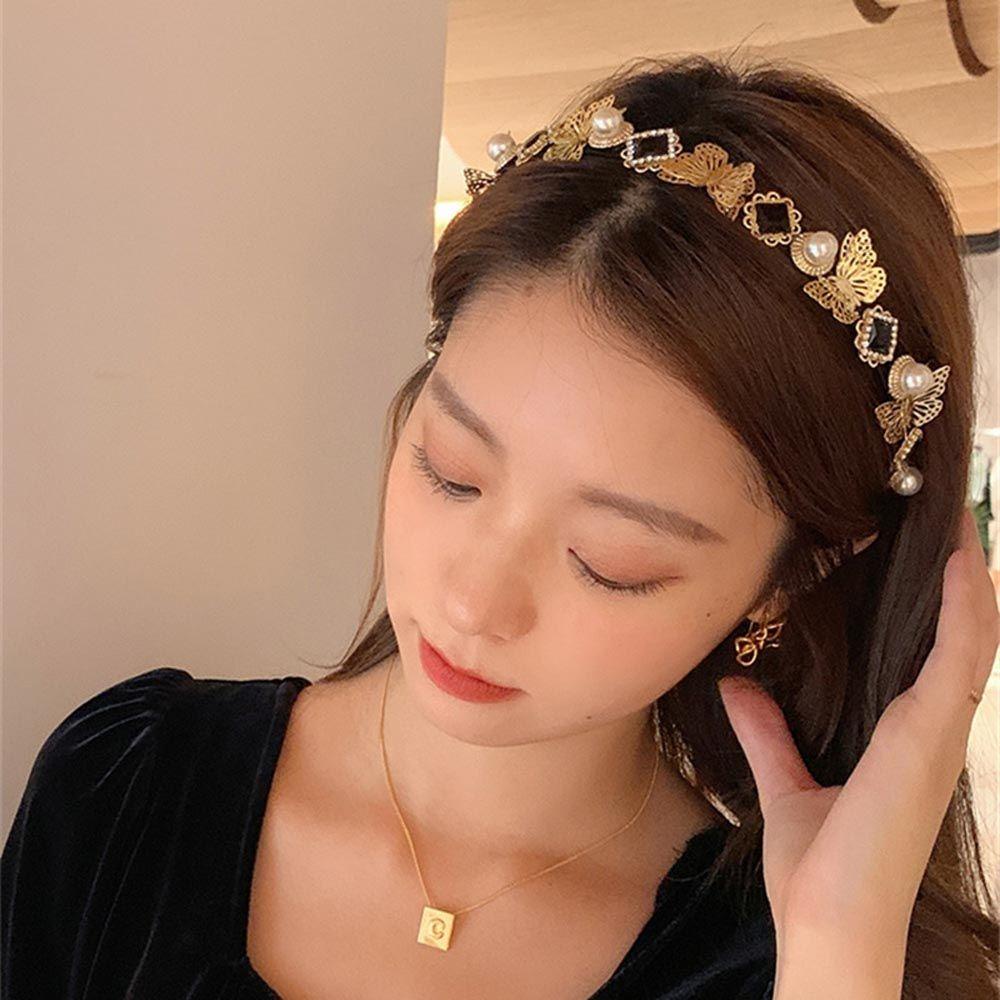 Băng Đô Cài Tóc Phong Cách Baroque Ngọt Ngào Không Trơn Cho Nữ