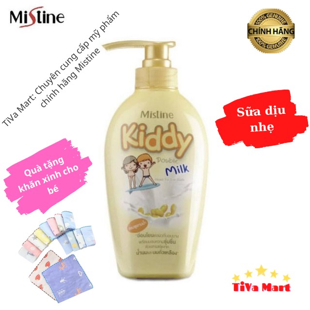 Sữa Tắm Gội Cho Bé MISTINE KIDDY 400ml Mùi Sữa_Sản Xuất Tại Thái Lan_TiVa Mart