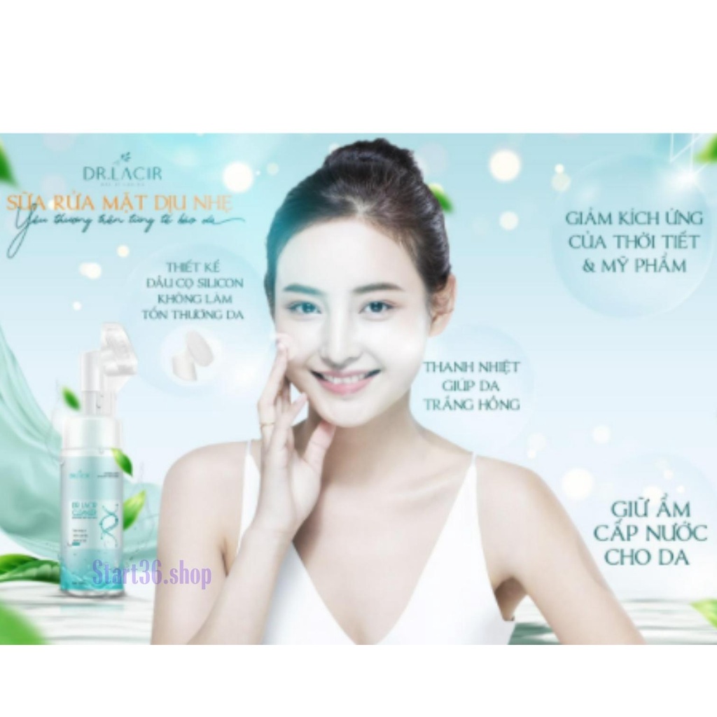 Sửa rửa mặt Dr Lacir Start36 sữa rửa mặt dịu nhẹ dr lacir cho da khô da nhạy cảm giúp sáng da sạch bụi bẩn mềm mịn 150ml