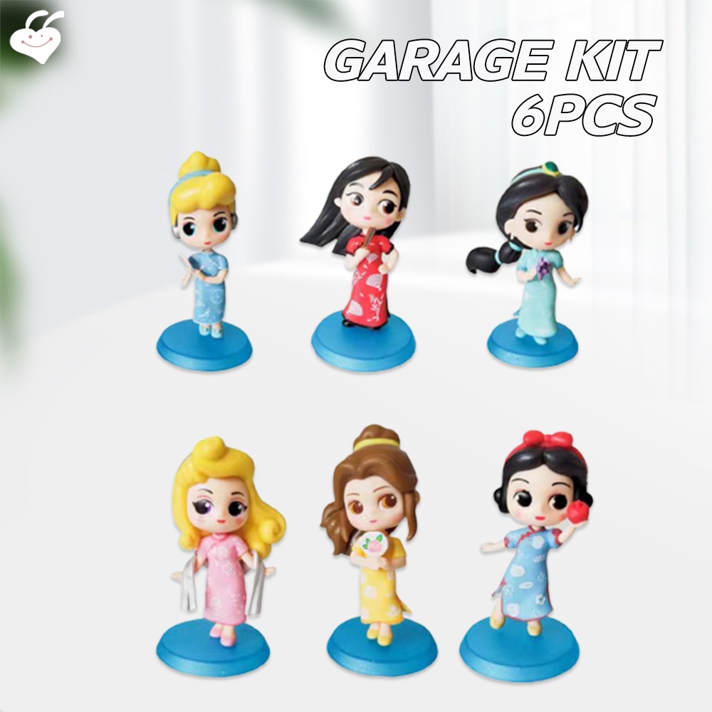 Bộ 6 Mô Hình Công Chúa Disney Dùng Trang Trí Bánh Kem Dễ Thương