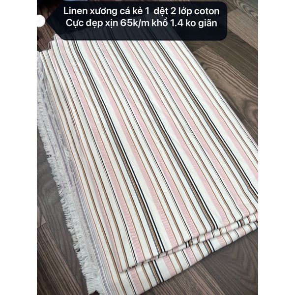 Vải linen cotton,Linen  2 lớp , may Quần-váy -áo -Thêu Tay