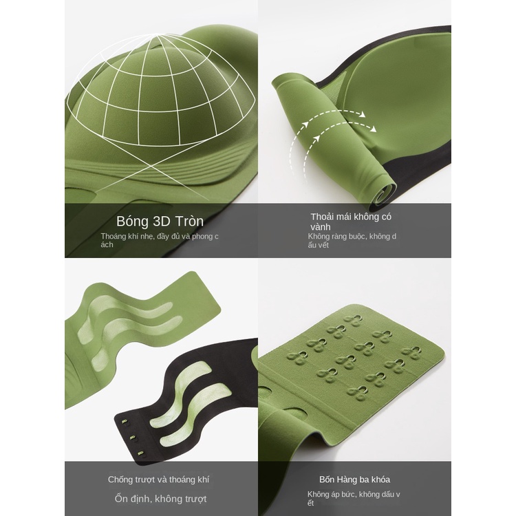 Áo Bra Quây Ngực Không Dây Không Gọng Thép Tàng Hình Chống Chói Chống Trượt Cho Nữ