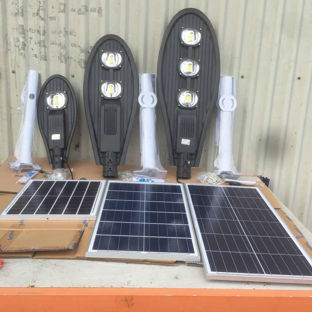Đèn LED đường dạng lá năng lượng mặt trời GD-LD-B046S-A 100W