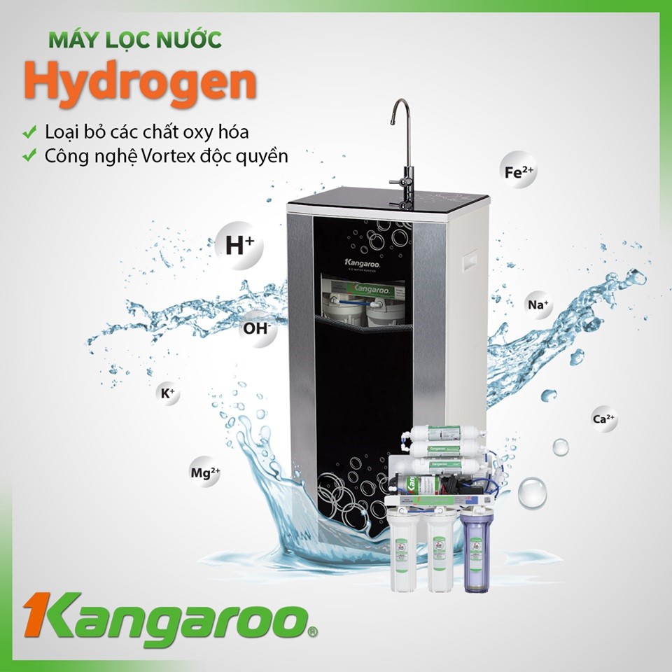 Máy lọc nước Hydrogen Kangaroo KG100HQ VTU - Máy lọc nước quốc dân - Tiện lợi cho mọi nhà - Vị nước ngọt tự nhiên