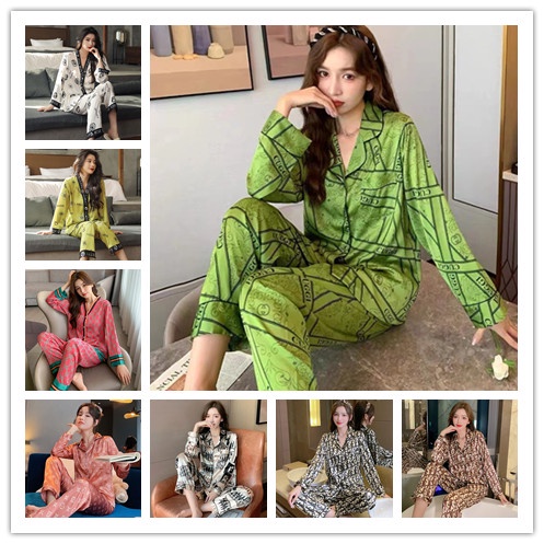 Đồ Ngủ Tay Dài Chất Liệu Lụa Cho Nữ