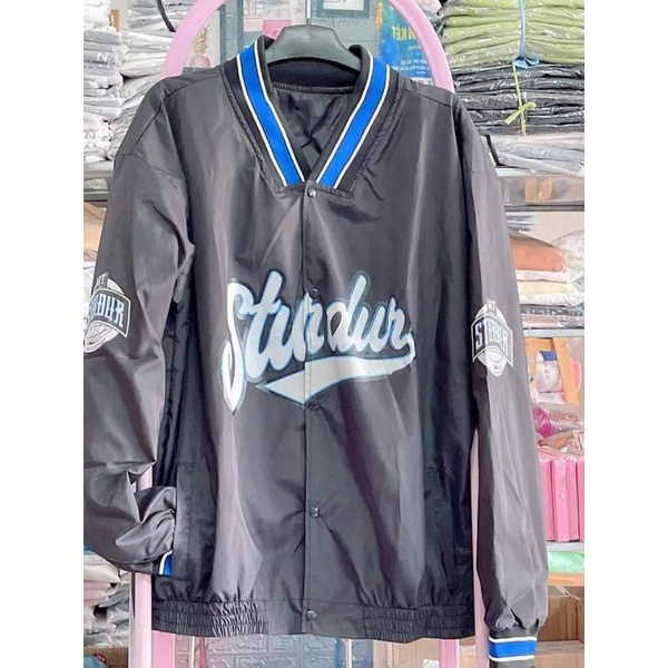 Áo Khoác Bomber Chất Gió Sturdur 2 Lớp Bo Viền Đẹp, Form Unisex Nam Nữ Siêu Đẹp (ảnh thật)
