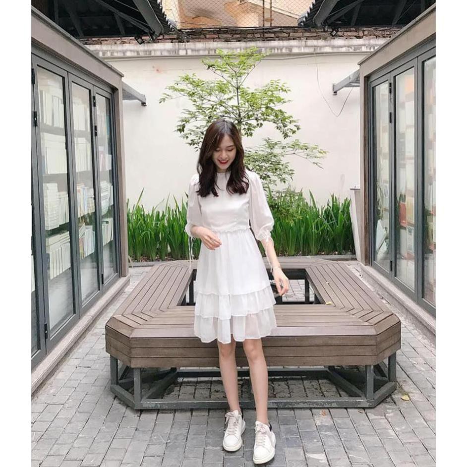 Đầm trắng babydoll bánh bèo dạo phố cực hot [KÈM ẢNH THẬT] | BigBuy360 - bigbuy360.vn