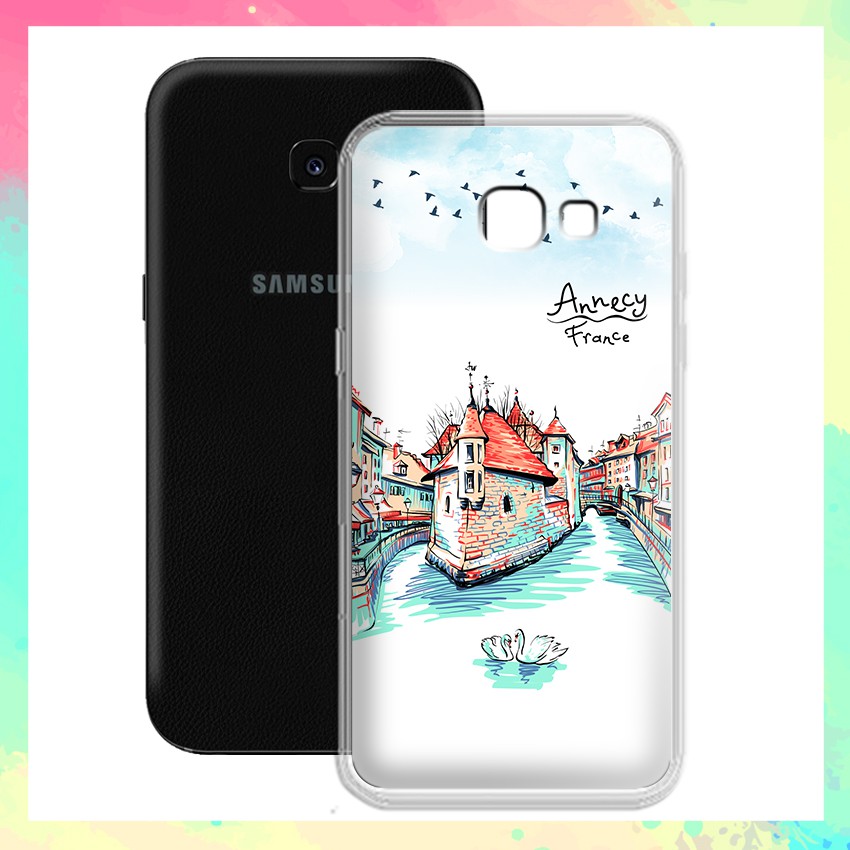 Ốp lưng Samsung Galaxy A5 2017 / A520 in họa tiết du lịch các nước tranh phong cảnh mùa hè - 01023 Silicone Dẻo