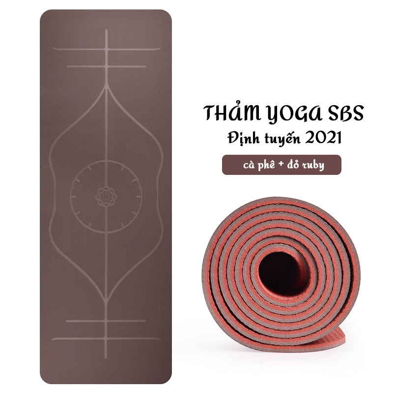 Thảm Tập Yoga Định Tuyến SBS Chống Trượt Cao Cấp 2021 – Tặng Túi Đựng Thảm Chống Nước