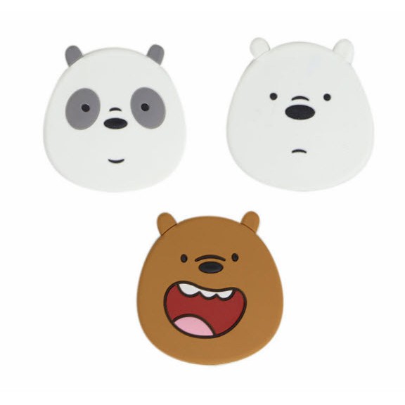 Gương bare bear cao cấp G18 Gương ba anh em gấu Gương silicon