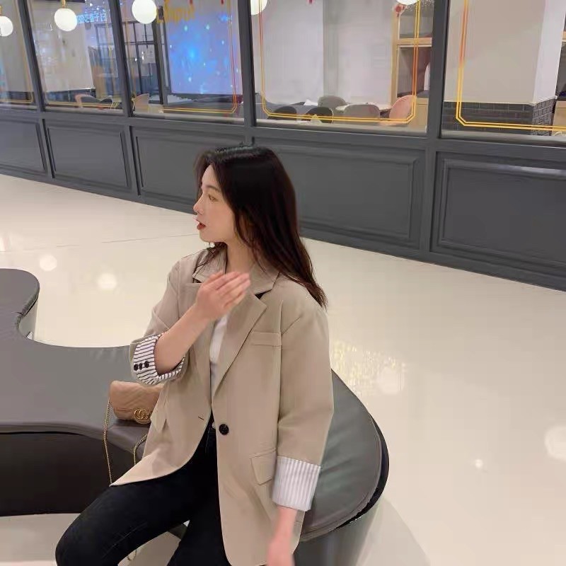 Áo Blazer/ Áo vest nữ tay kẻ phong cách hàng đẹp( kèm ảnh thật) | BigBuy360 - bigbuy360.vn