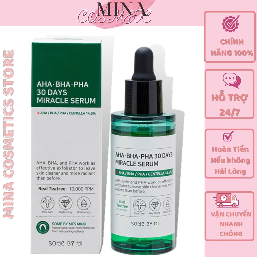 Tinh chất  giảm mụn Some By Mi AHA BHA PHA 30 Days Miracle Serum