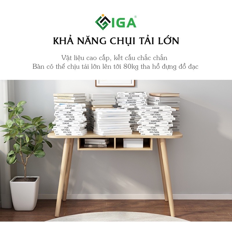 Bàn làm việc IGA có ngăn để đồ đa năng phong cách Nordic - GP185