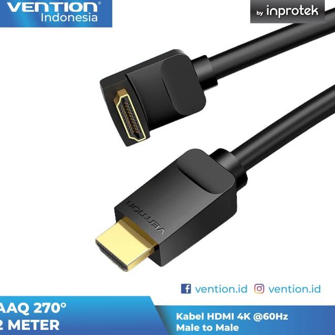● Vention Dây Cáp 2M HDMI v2.0 90 / 270 Độ 4K Tốc Độ Cao 270 Độ AAQ ☜ | BigBuy360 - bigbuy360.vn
