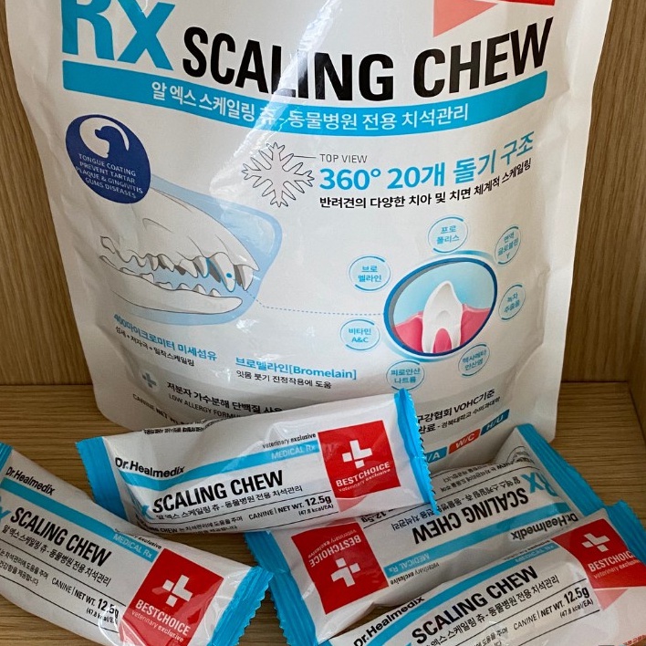 Bánh gặm tốt cho răng Dr. Healmedix Rx Scaling Chew 150g (12,5g x 12 gói)