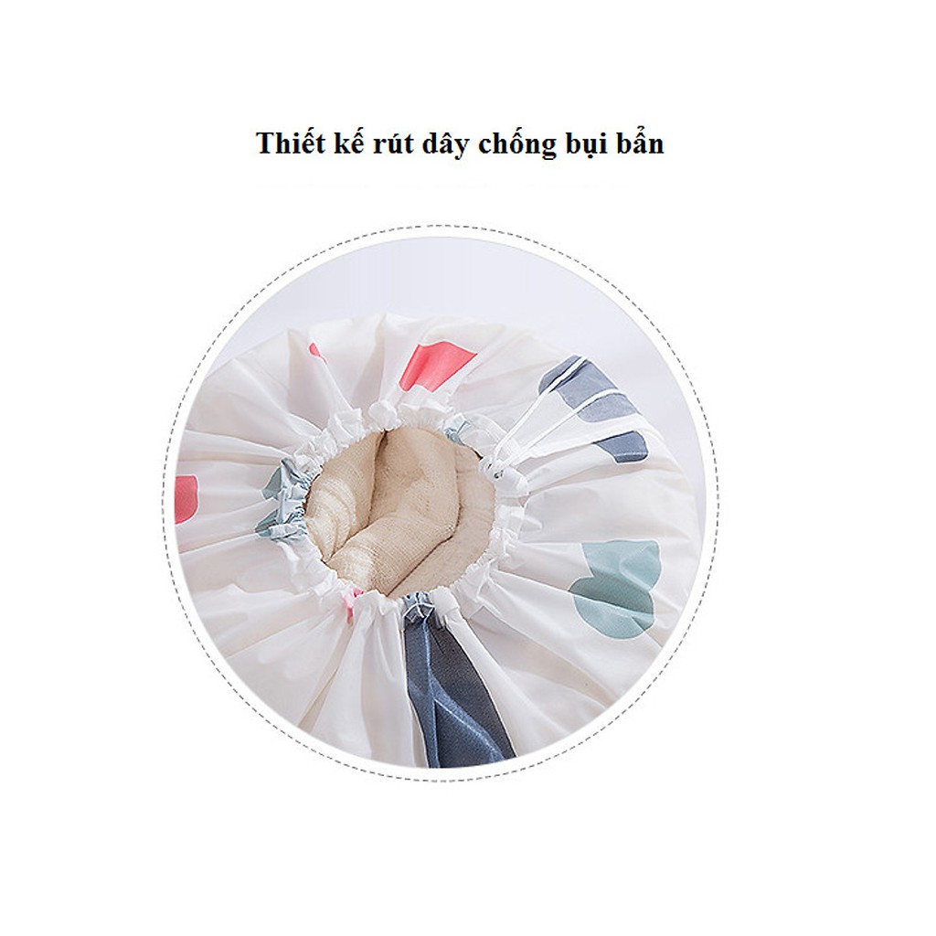 Túi Tròn Vải Chống Thấm Nước Đựng Chăn Màn Có Dây Rút Hình Trụ