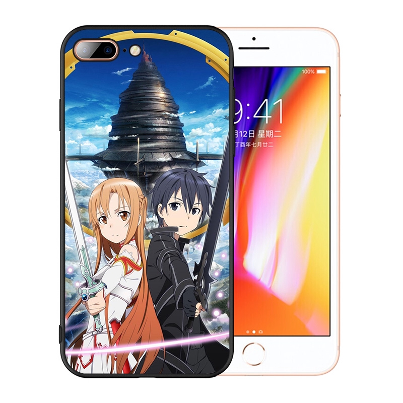 Ốp Lưng Tpu Họa Tiết Sword Art Online Thời Trang Cho Iphone Xs Max Xr X 5s 6s 7 8 Plus