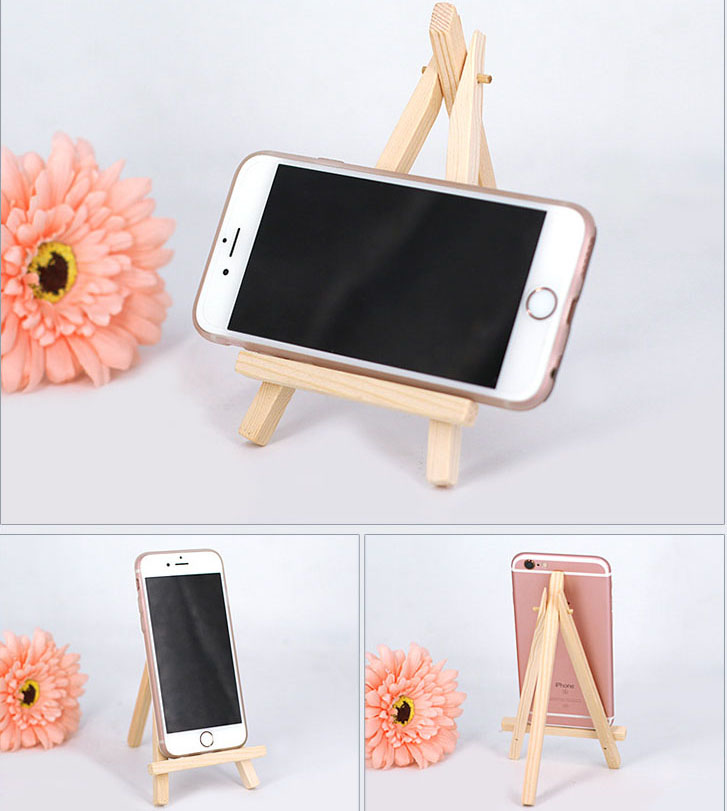 Giá Đỡ Điện Thoại Ba Chân Mini Bằng Chất Liệu Gỗ Xinh Xắn Tiện Lợi | BigBuy360 - bigbuy360.vn
