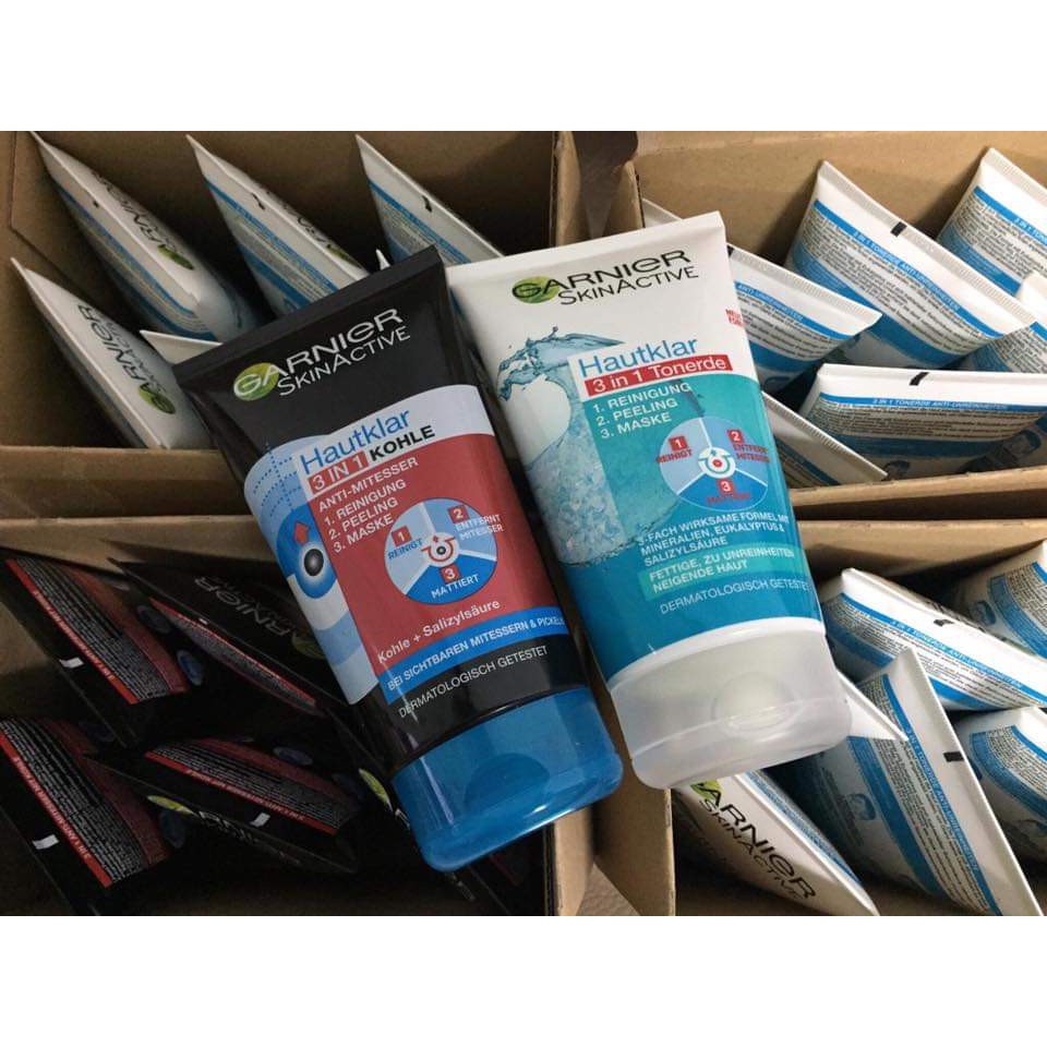 SỮA RỬA MẶT KẾT HỢP TẨY TẾ BÀO CHẾT GARNIER 3 IN 1