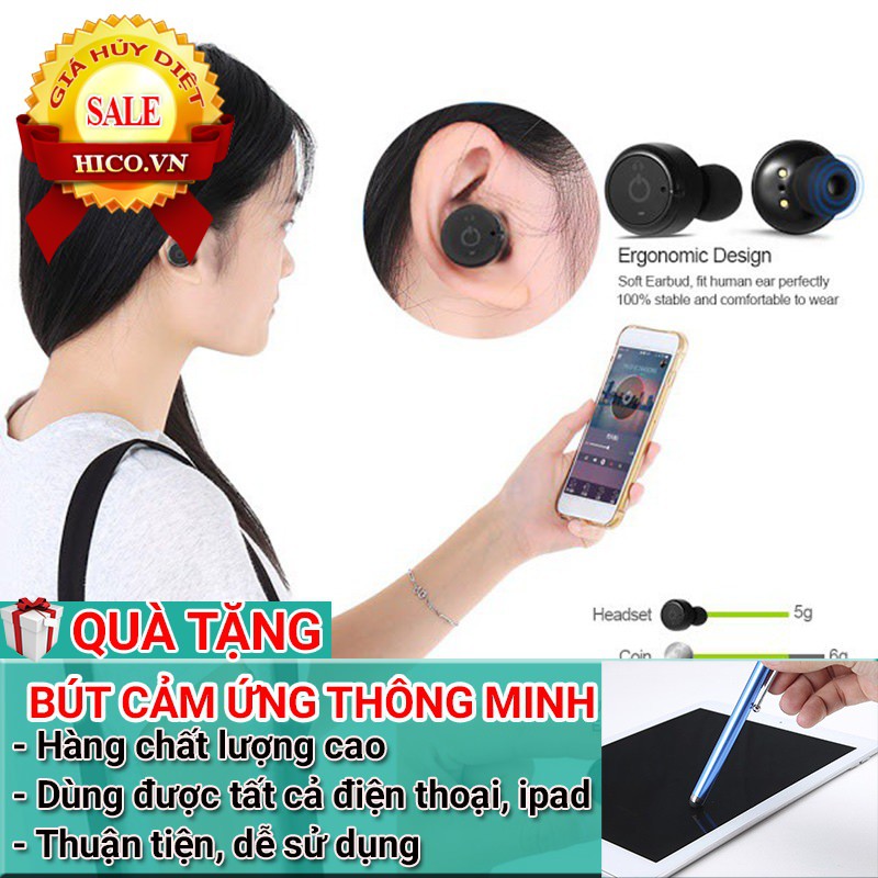 💝[SALE KHỦNG] CẶP SONG SINH TAI NGHE KHÔNG DÂY BLUETOOTH X2T - NGHE NHẠC ĐÀM THOẠI CỰC HAY - TẶNG BÚT CẢM ỨNG