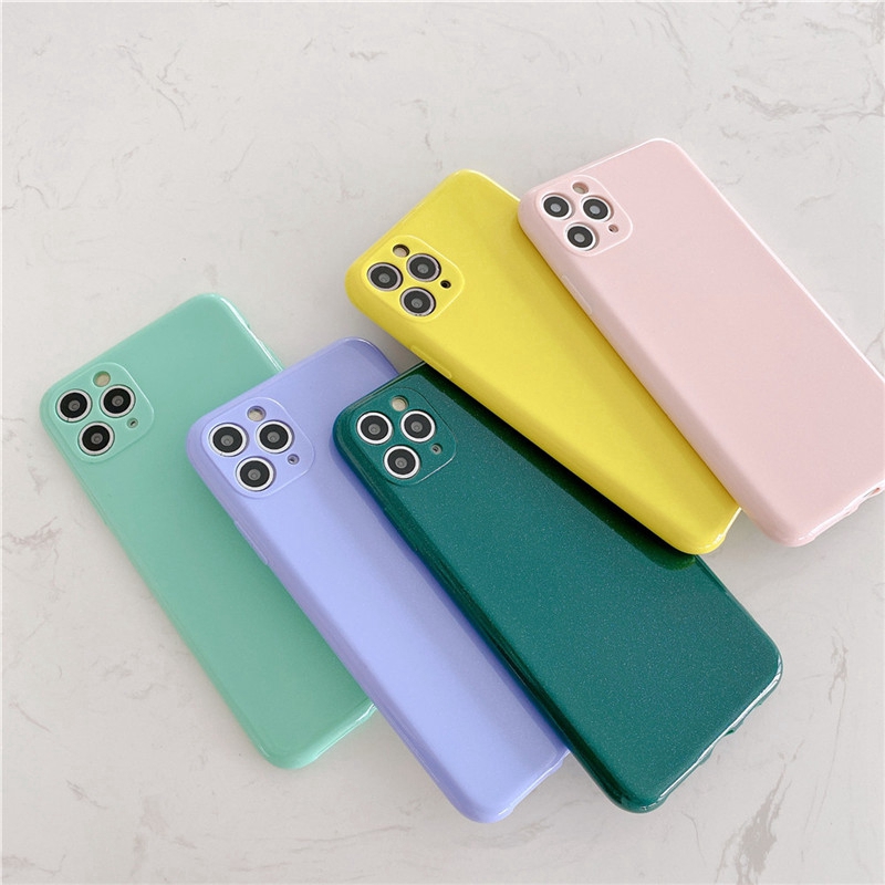 SUNTAIHO Frosted Matte Solid Color Soft TPU Phone Case For Apple Iphone 12 mini 11 Pro Max XR XS Max XS 6 7 8 Plus