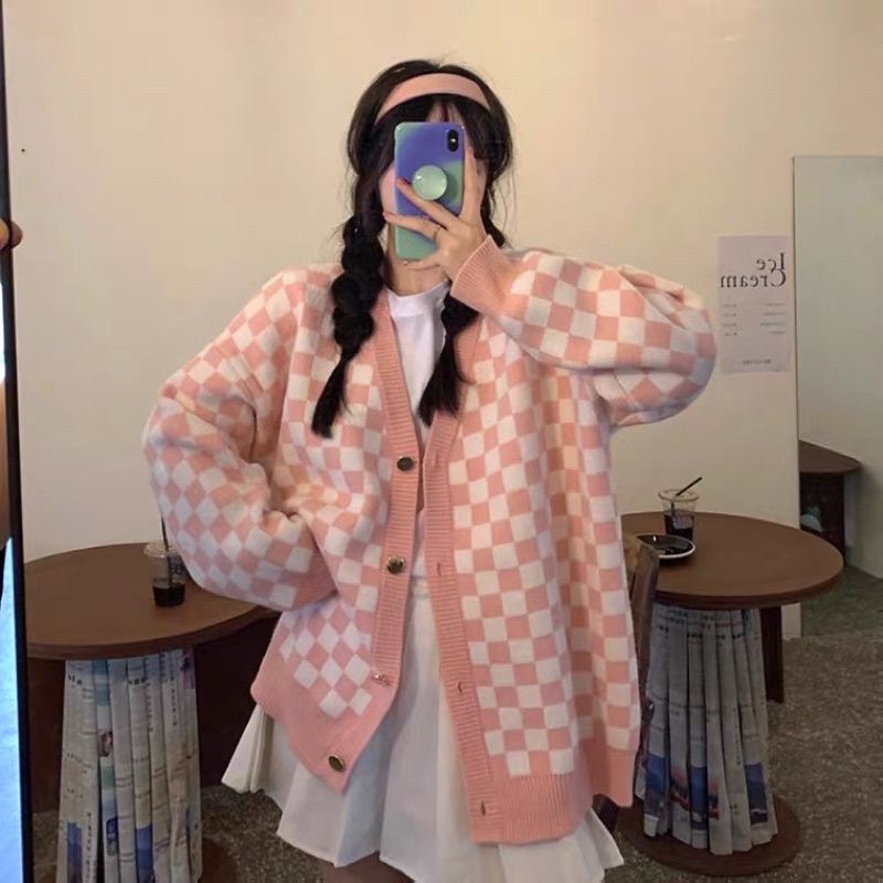 ÁO KHOÁC HOẠ TIẾT BÀN CỜ