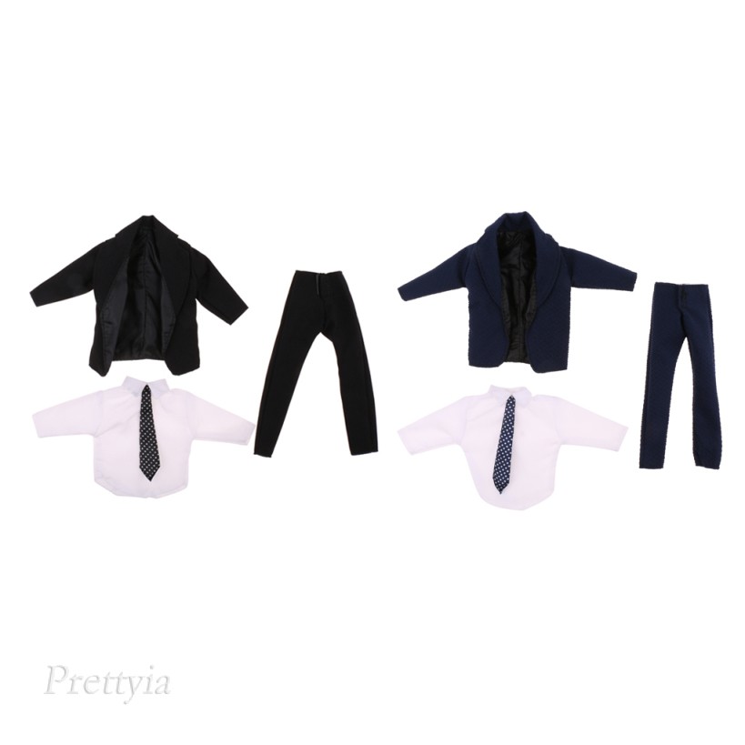 Trang phục búp bê thời trang Bộ đồ công sở búp bê Quần áo cho búp bê màu đen