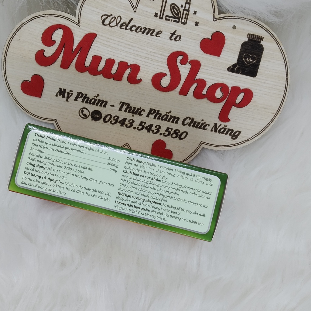 Viên ngậm KHIẾT THANH LA HÁN QUẢ hộp 24 viên