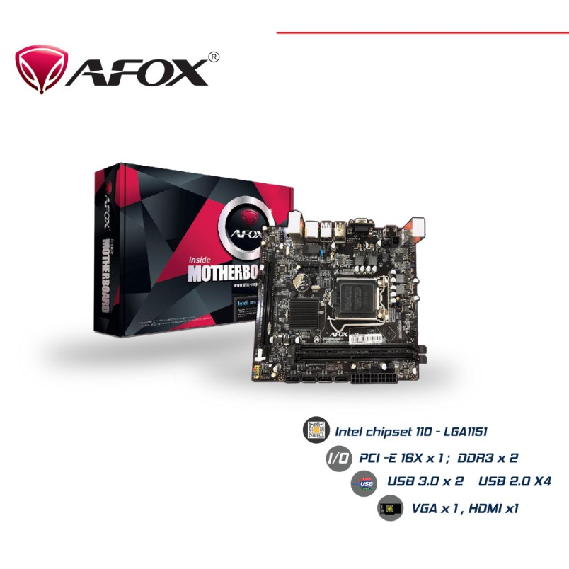 Mainboard AFOX-H110 (IH110-MA) - Hàng chính hãng - Bảo hành 36 tháng