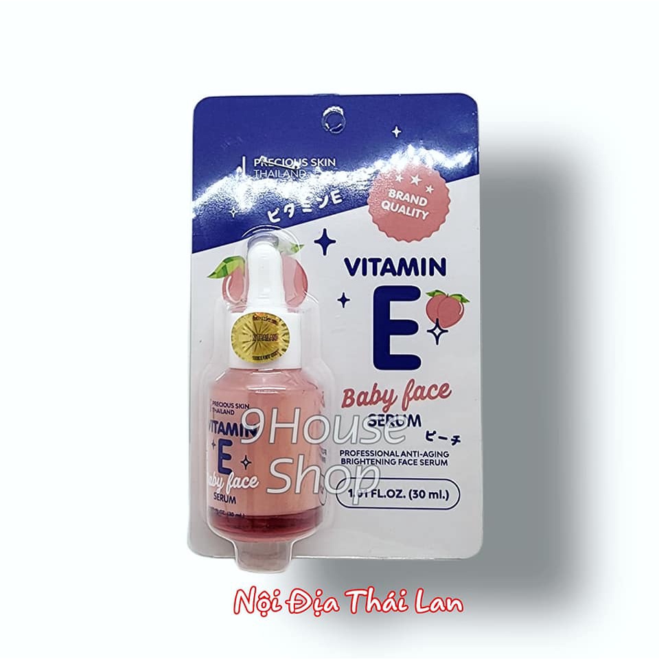 01 Serum Dưỡng Da Vitamin E Baby Face Serum Precious Skin Thái Lan 30ml