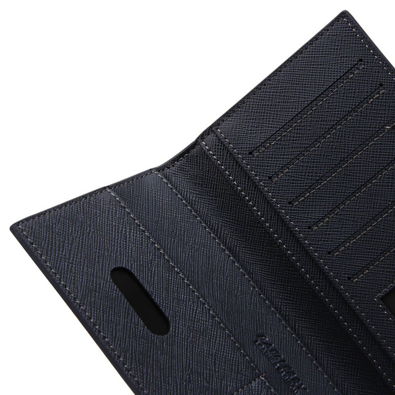 Ví da dáng dài siêu mỏng dạng gập đôi thời trang cho nam