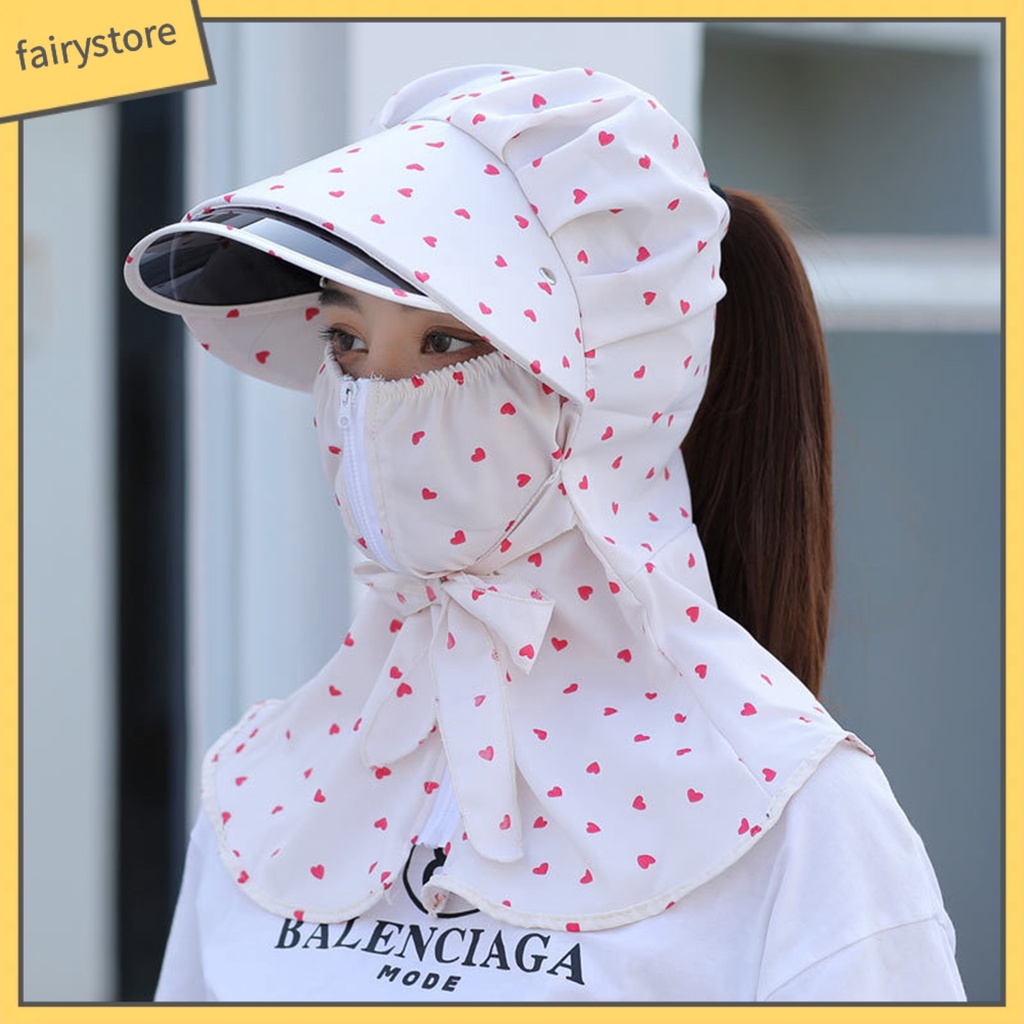 Mũ Cotton Che Cổ Chống Nắng Thời Trang Cho Nữ