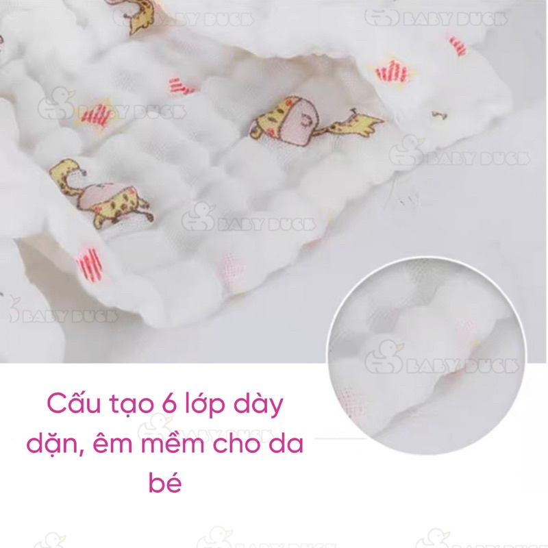 Khăn tắm/chăn xô ủ 6 lớp sợi tre cho bé hàng đẹp loại 1
