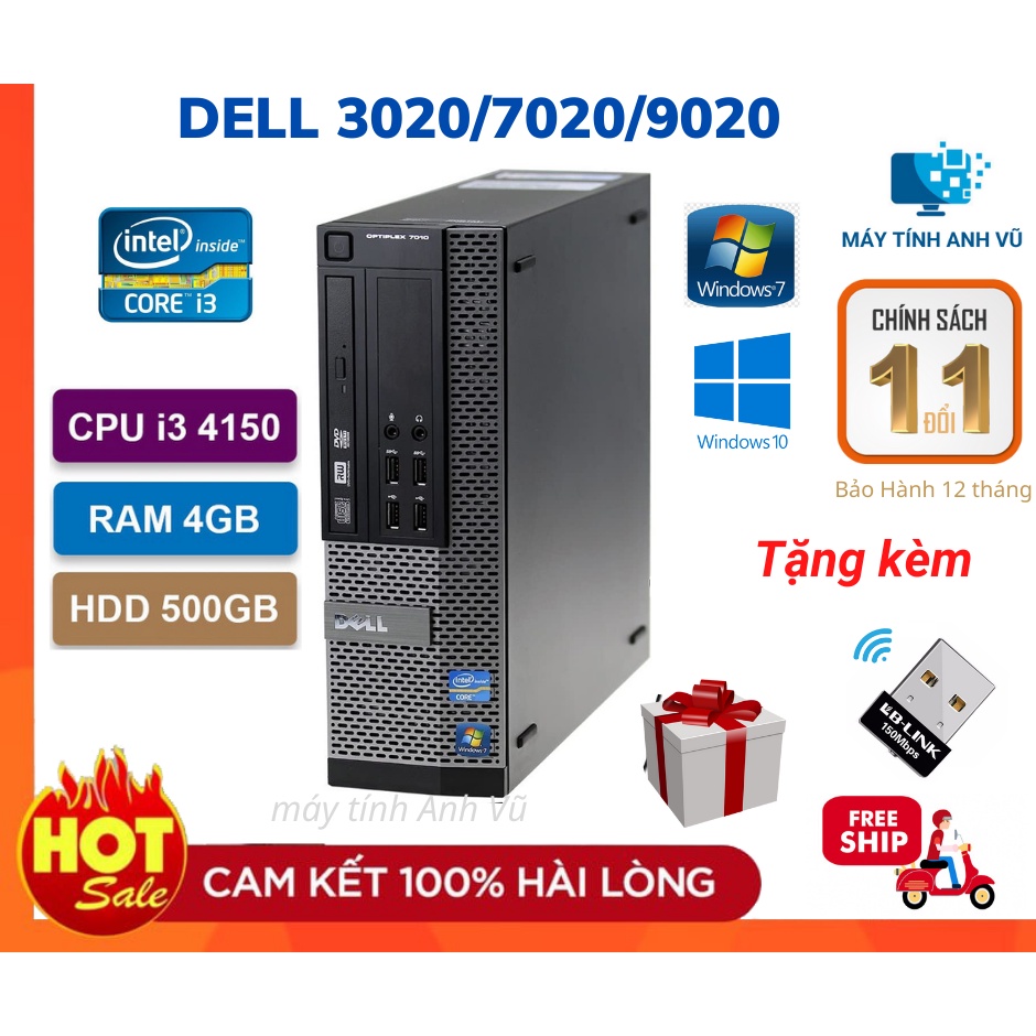 Cây Máy Tính Cũ Máy Bộ Văn Phòng Giá Rẻ - Dell Optiplex 3020/7020/9020 ( I3 4150/4G/HDD500G ) - Bảo Hành 12 Tháng | BigBuy360 - bigbuy360.vn