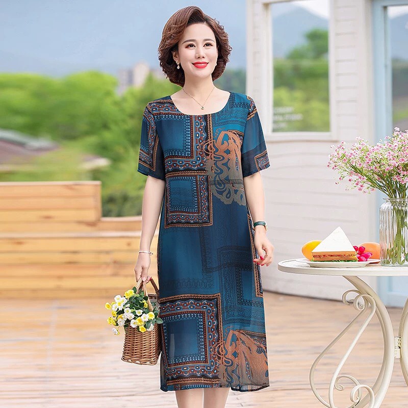 Váy đầm thiết kế cao cấp trung niên cho mẹ ( THỜI TRANG CAO TUỔI )