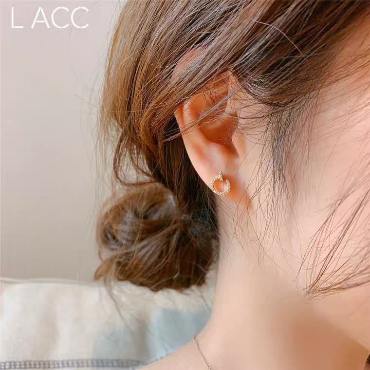 Bông tai mạ bạc 925 dáng dài phong cách Hàn Quốc thời trang