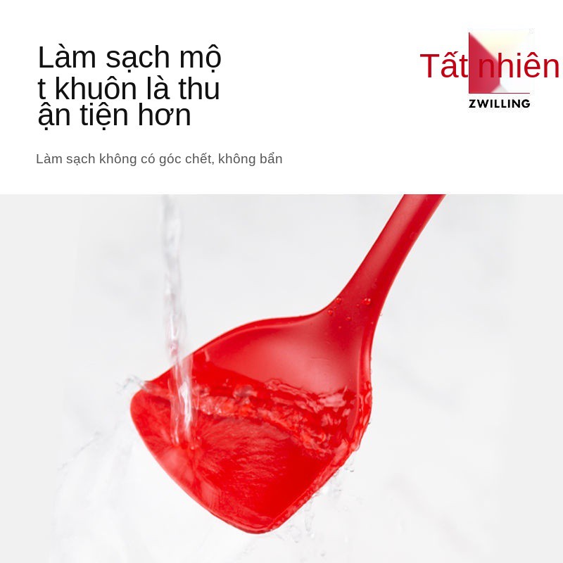 Zwilling Đức Dao trộn silicone chịu nhiệt độ cao Dụng cụ nấu ăn spatula kết hợp thìa đối tác chống dính