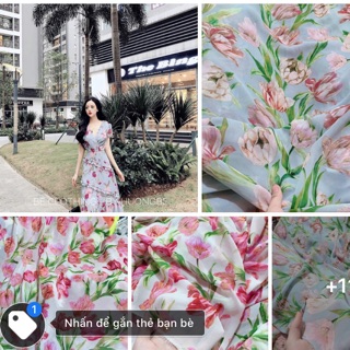 Vải voan chiffon 2 màu 25k/1m khổ 1m5