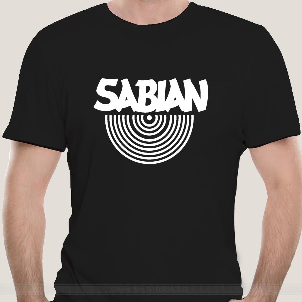 Sabiana Cymbals Logo Phong Cách Ngộ nghĩnh Tròn Phổ Biến Áo Thun Gildan