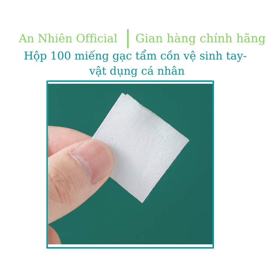 Gạc Tẩm Cồn 70 Độ Tiệt Trùng Alcohol Pads Greetmed (hộp 100 miếng) sát khuẩn vệ sinh tay và vật dụng