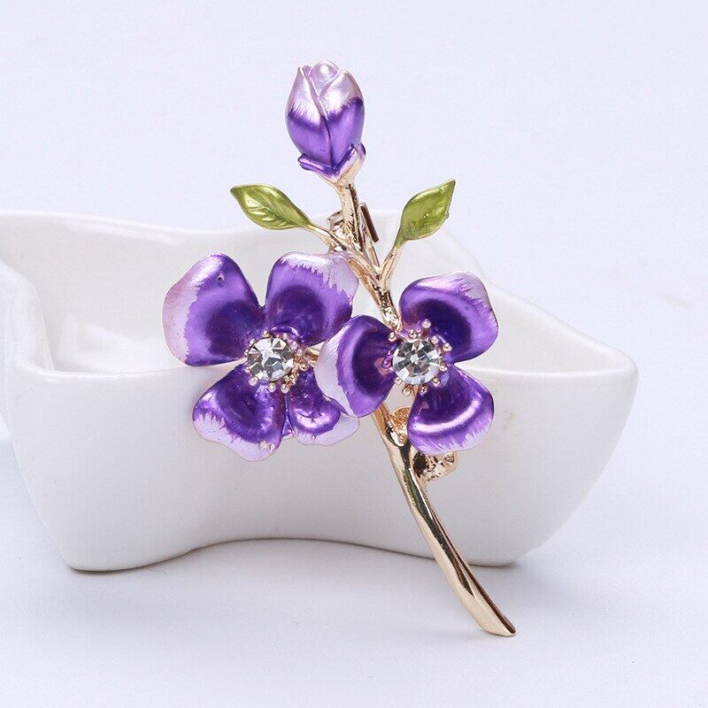 Trâm Cài Áo Hình Hoa Mận Bằng Hợp Kim Phong Cách Retro Dành Cho Nữ