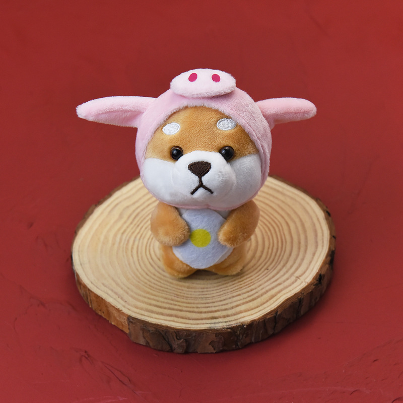 Móc khóa hình cún corgi nhồi bông đáng yêu