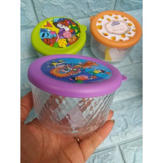 Chén thủy tinh nắp nhựa hoa văn