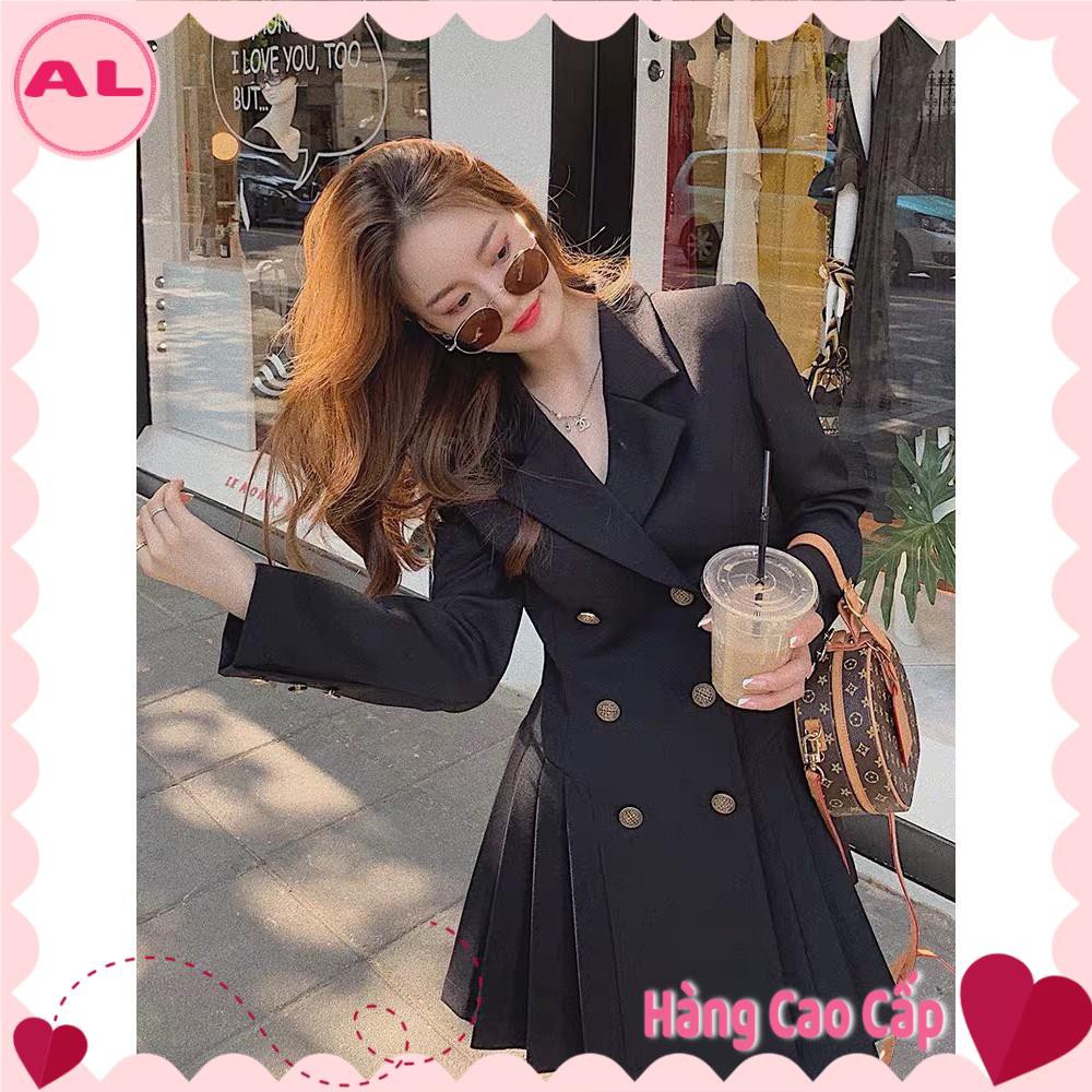 Đầm dự tiệc cổ vest tay dài KÈM quần sort đi tiệc cưới, đi bar,dạo phố, đi học, đi làm xinh xắn, sang trọng - V249